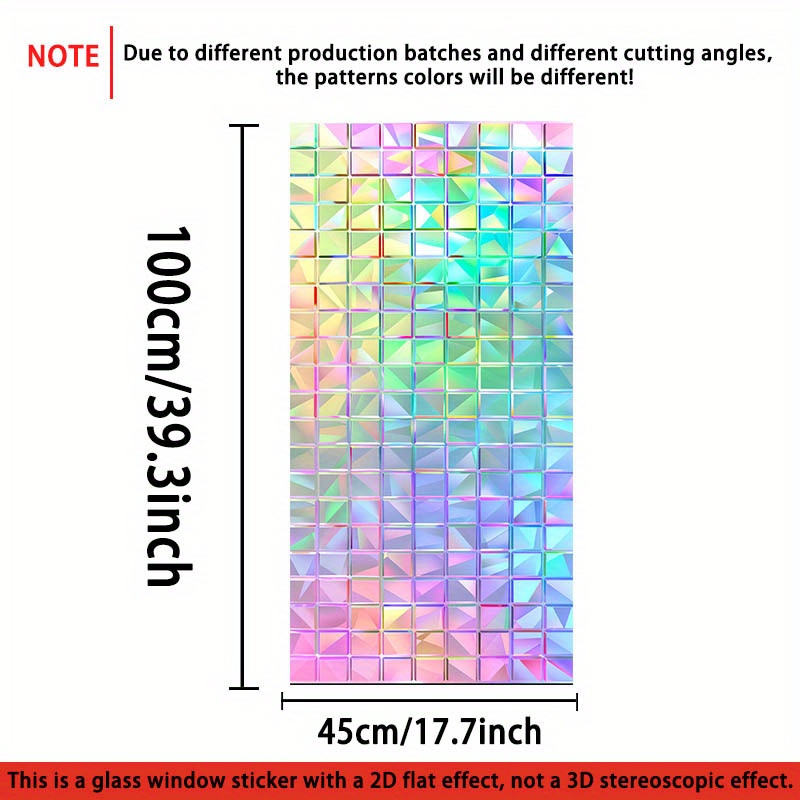 TEMU 1pc, Exquisite Glass Sticker Pattern Static Cling Window Film, Pvc Static Adsorption Glass Door And Window Decoration, Removable And Reusable