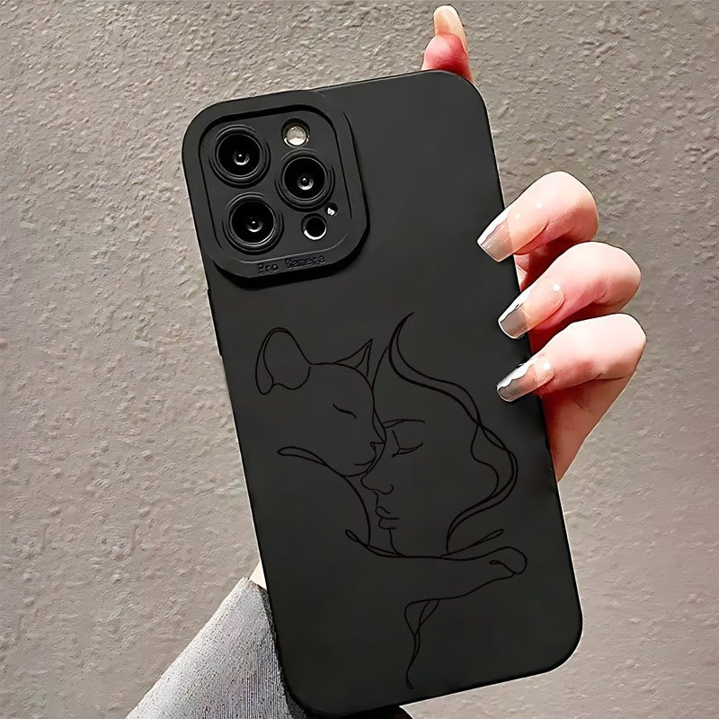 TEMU New Eye Phone Case With Kitten Hug Pattern, Suitable For Iphone 16 15 14 11 Xs Xr X 7 /13 Pro Max Se Birthday//easter/girlfriend Gift