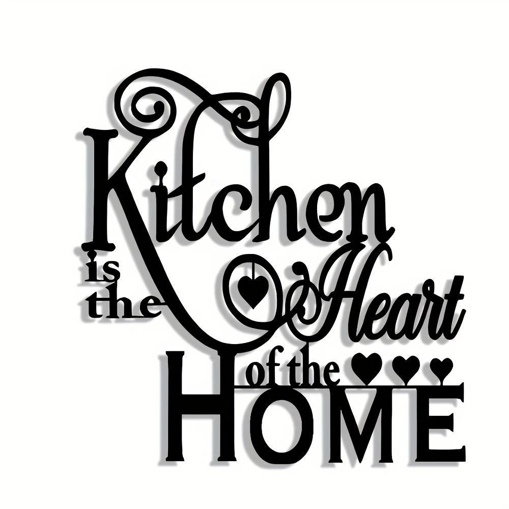 2d flat 1  is   of the home metal wall art sign with elegant cursive script decorative hearts durable kitchen decoration for homes cafes shops bars and more bar decor sign elegant script design sophisticated decor kitchen wall decor   room decor Product details 3