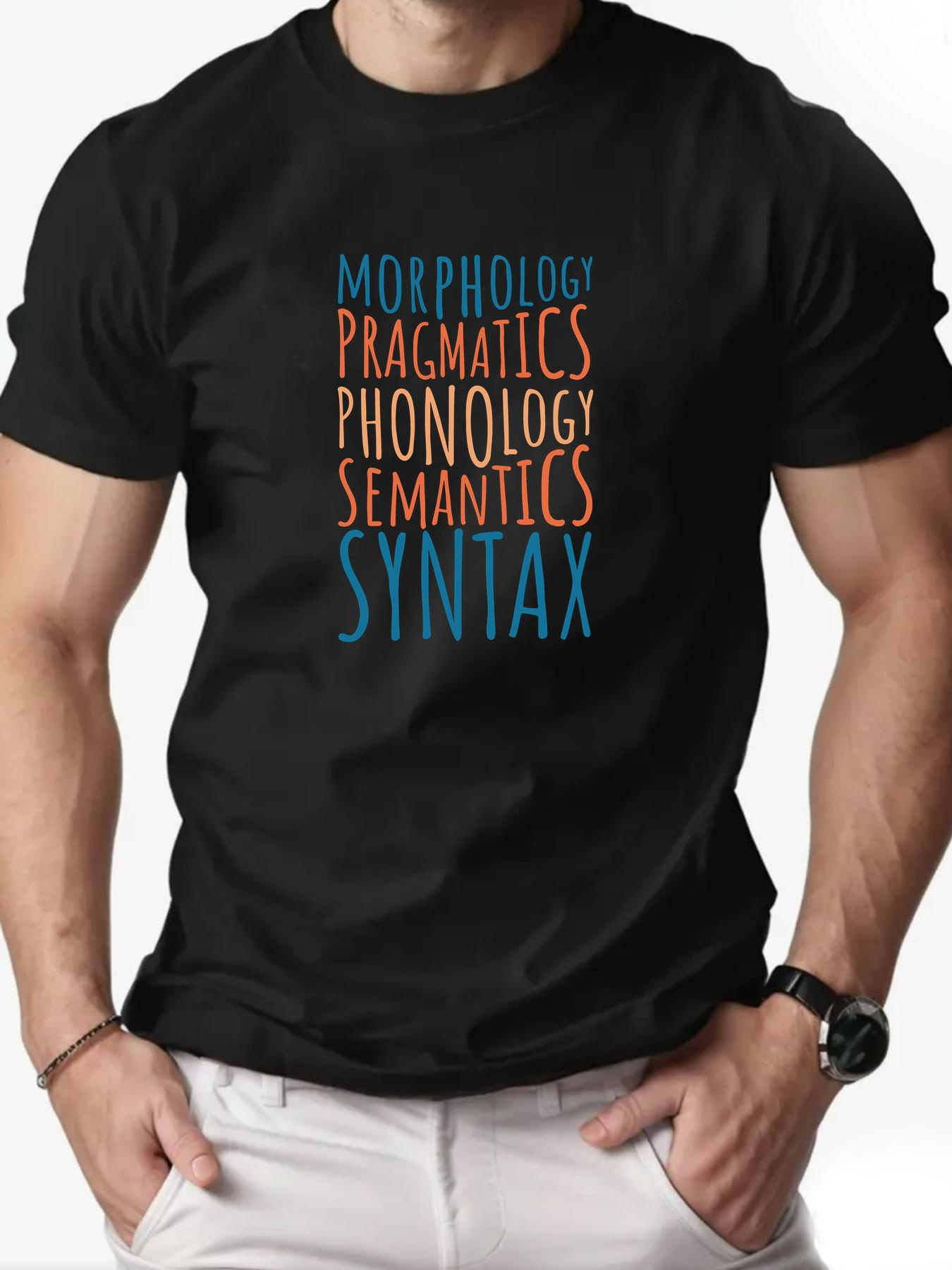 men s linguistics graphic t-shirt -  ,  ,   design - vibrant yellow with blue & pink language arts tee - casual summer shirt for grammar  ,   &   students - lightweight casual attire - round neck short sleeve solid color relaxed fit for adults - hand wash or   - ideal for language enthusiasts & linguistics lovers 0