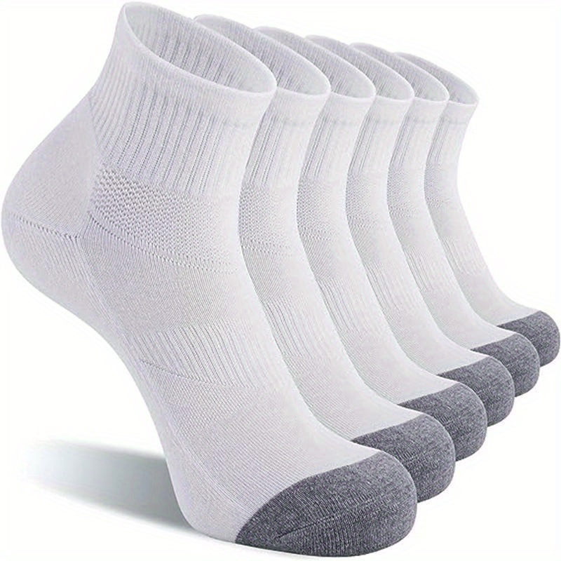 Temu – TEMU 6 Pairs Of Socks Basketball Sports Socks White Long Tube Socks Autumn Mid Tube Socks Cushioning Sports Socks Men’s Cotton Socks