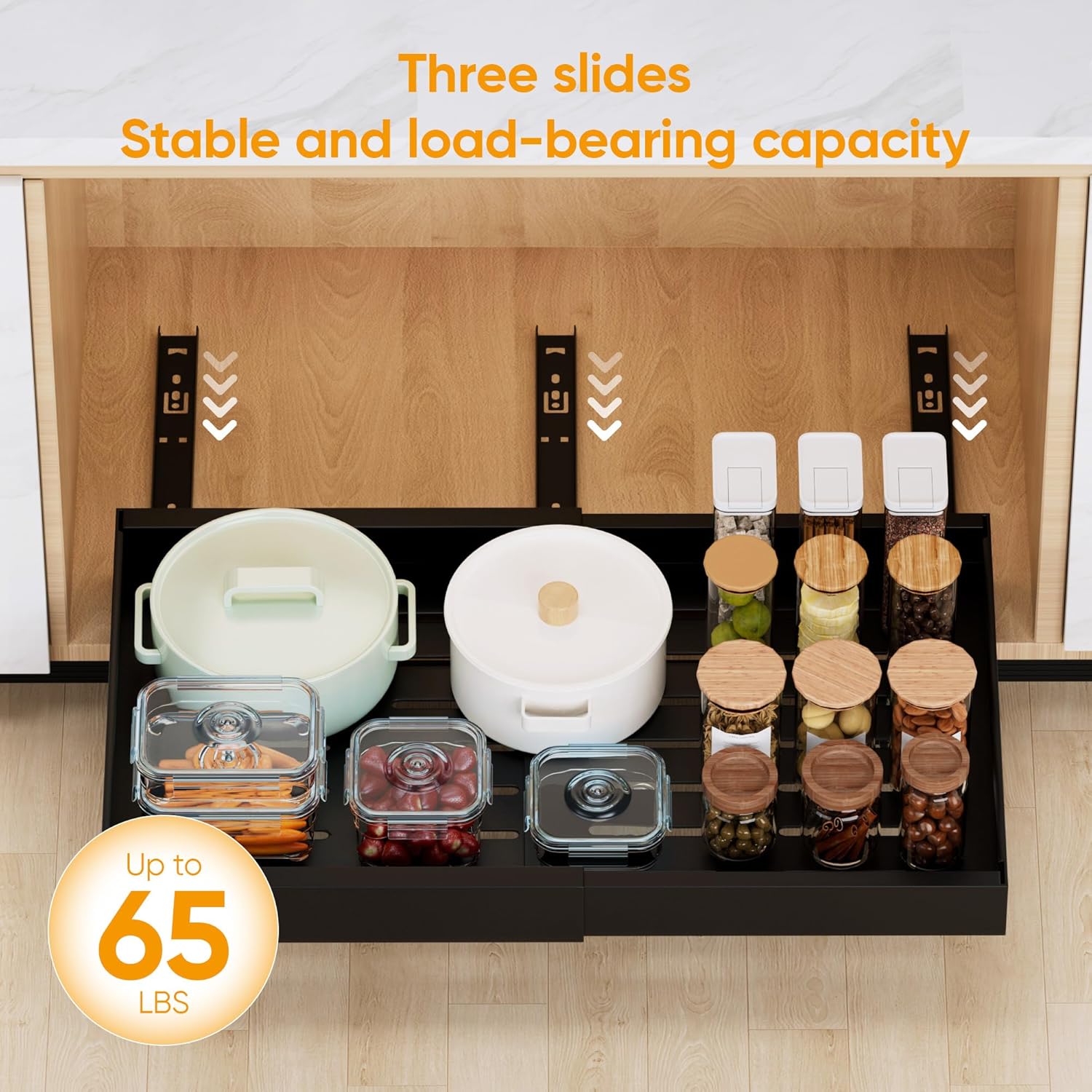 kraftiga utdragbara skåporganisatörer i metall med - Temu Sweden