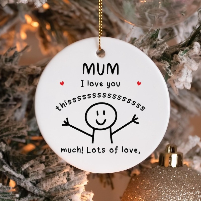 TEMU 2d Flat 1pc Acrylic Material, Mother's Day Decoration, Mother's Day Gift, Christmas Gift, Mother's Day Souvenir, Mother's Day Tree Ornament, For