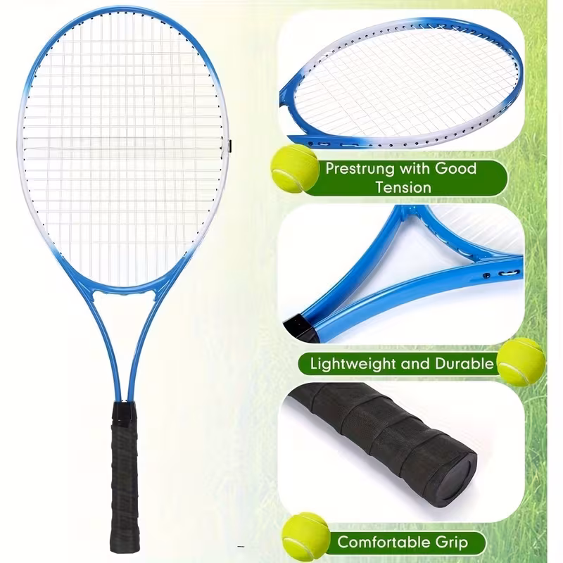 1 pack adult tennis rackets pre 26 inch lightweight carbon fiber with overgrips options bulk pack for training durable Product details 0