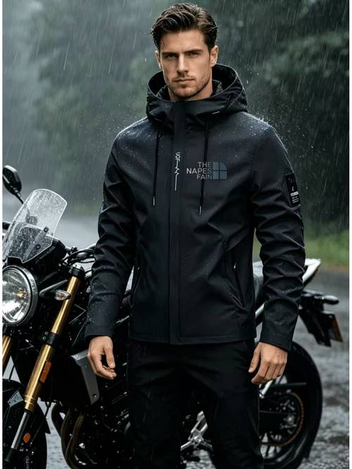 mens jacket essential designed for outdoor use loose and comfortable soft fabric gray geometric print jacket