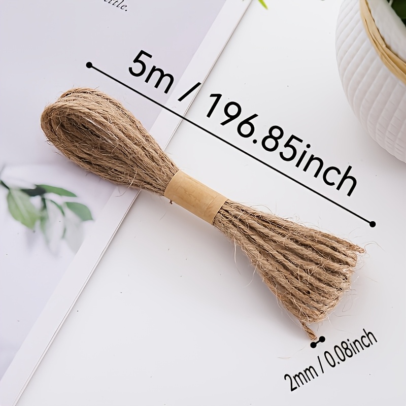 TEMU Cuerda de gruesa de 5 m - Cuerda de embalaje para manualidades DIY, cuerda trenzada para jardinería y artesanía, cuerda de para jardinería,