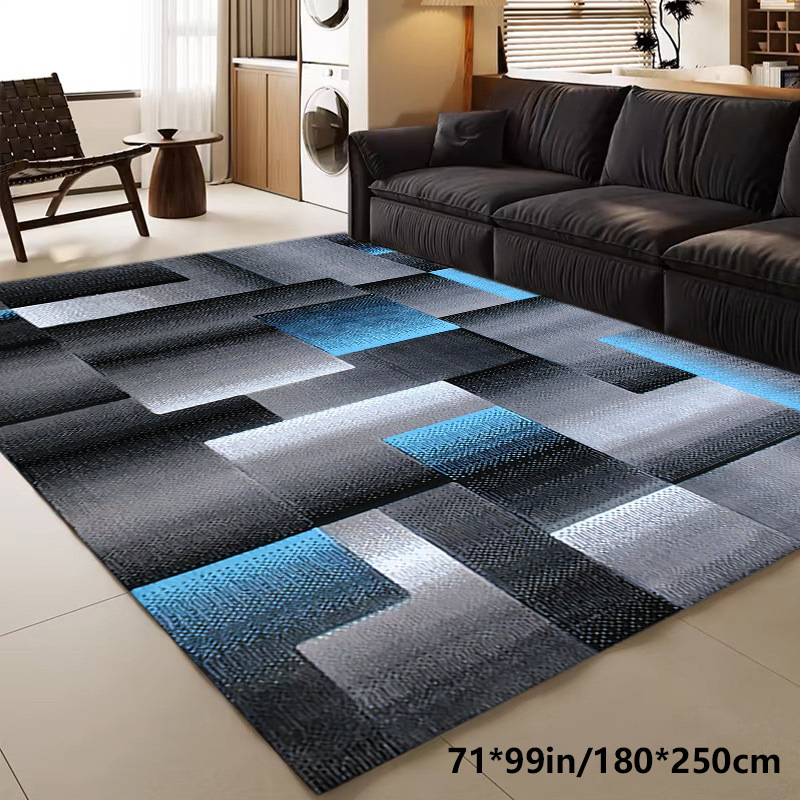 TEMU Tapis d' en velours doré + 800 par + Fond antidérapant à pois en plastique, 1 tapis de décoration de Noël, tapis géométrique de style nordique,