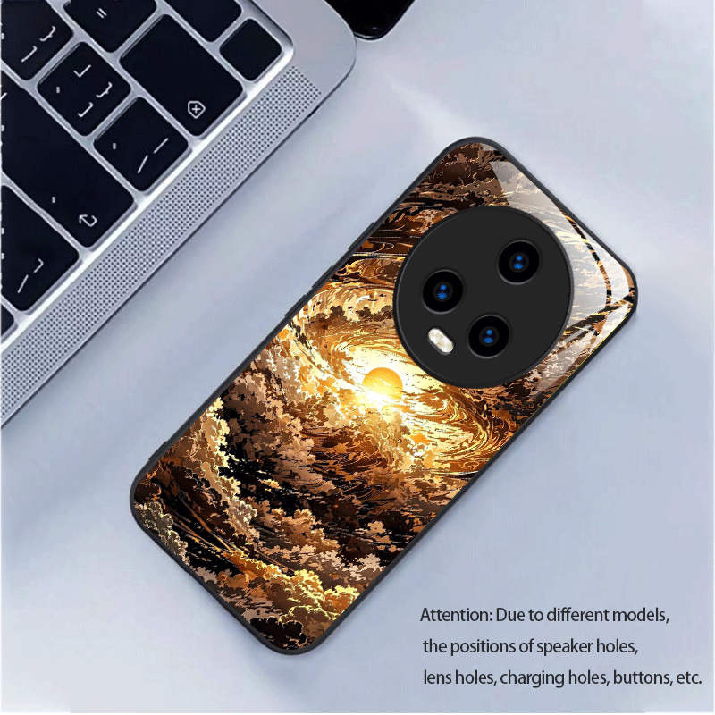 photo de l'article étui de téléphone : design créatif motif nuage tourbillonnant, étui en verre trempé   avec honor  / /  pro/ /  lite/  pro/  lite/  pro/magic6/magic6 lite/magic6 pro 5g/ /  lite/  pro