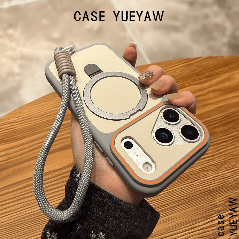 TEMU Phone Case - Phone Case With Lanyard Stand Case For Iphone 17 Pro Max Full Protection, Anti-fall, For Iphone 16/15 Cases Matte Frosted End – New