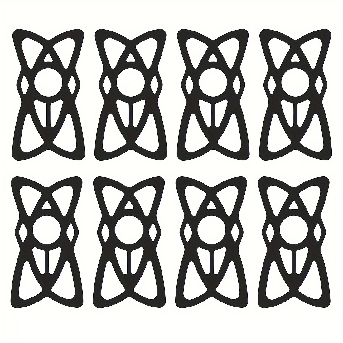 TEMU 4-8pcs Universal Phone Mount Straps, Adjustable Handlebar Cell Phone Holder Bands For Motorcycle & Bicycle, Durable Replacement Grip Straps For