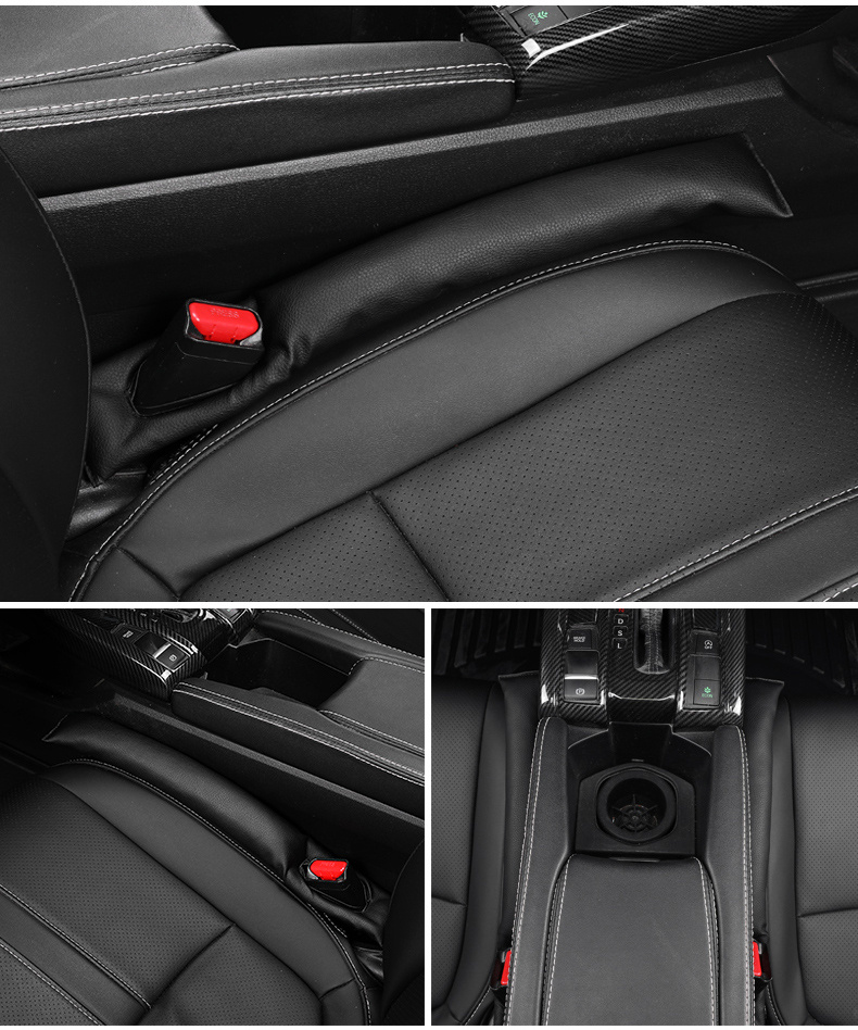 Car Seat Gap Filler, Faux Leather Material, Leak-Proof And Decorative