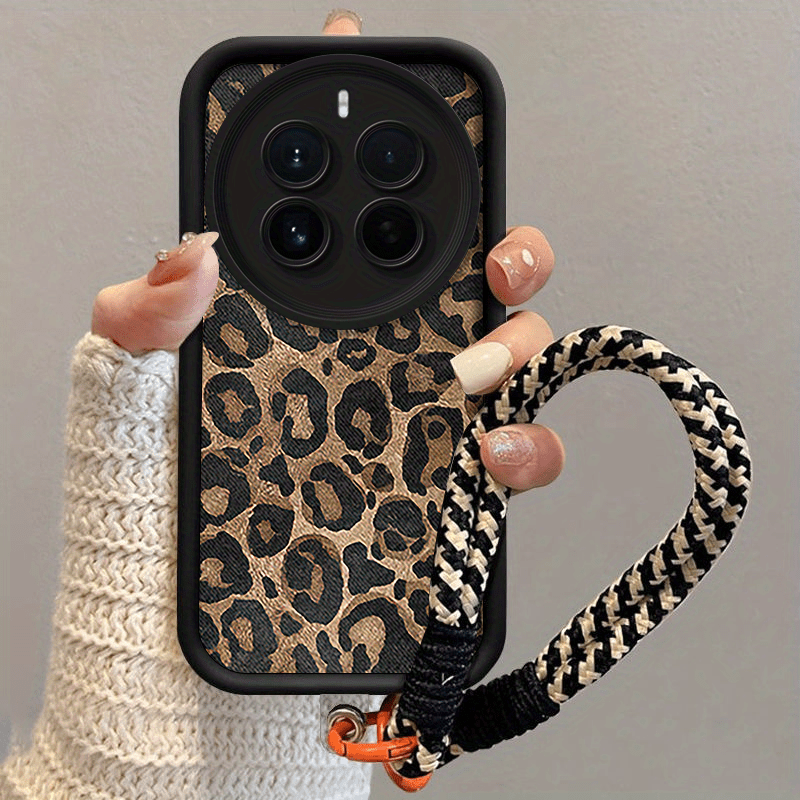 TEMU Leopard Print Phone Cases Sutible For Oppo Realme 12 Pro Plus/realme P1 Pro/realme 12 Pro(multimodel Universal) Lanyard Phone Case Sutible For