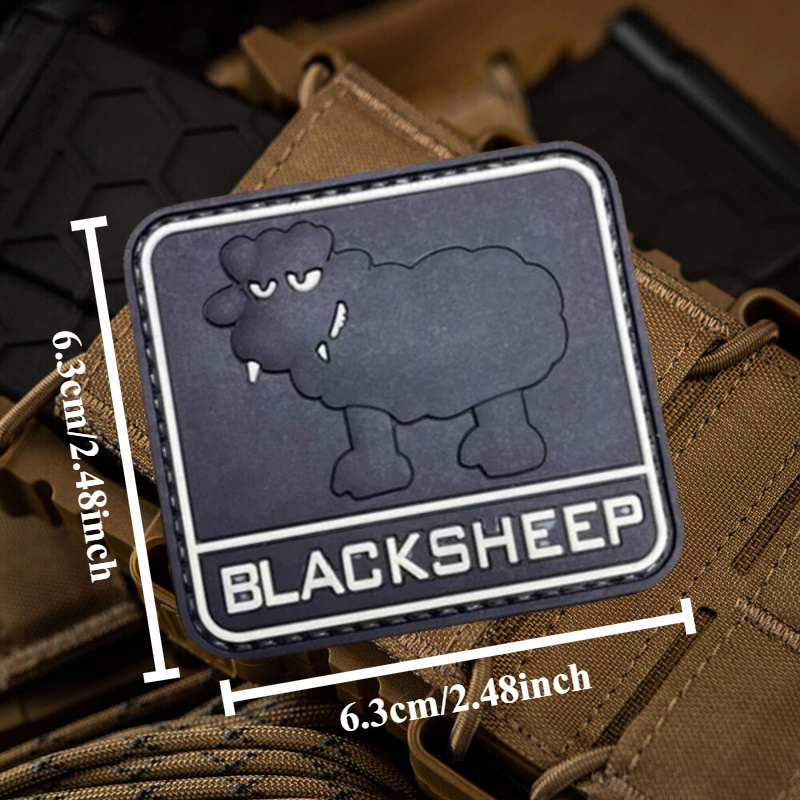 Black Sheep Pvc Patch For Clothes Backpack Hats Decor
