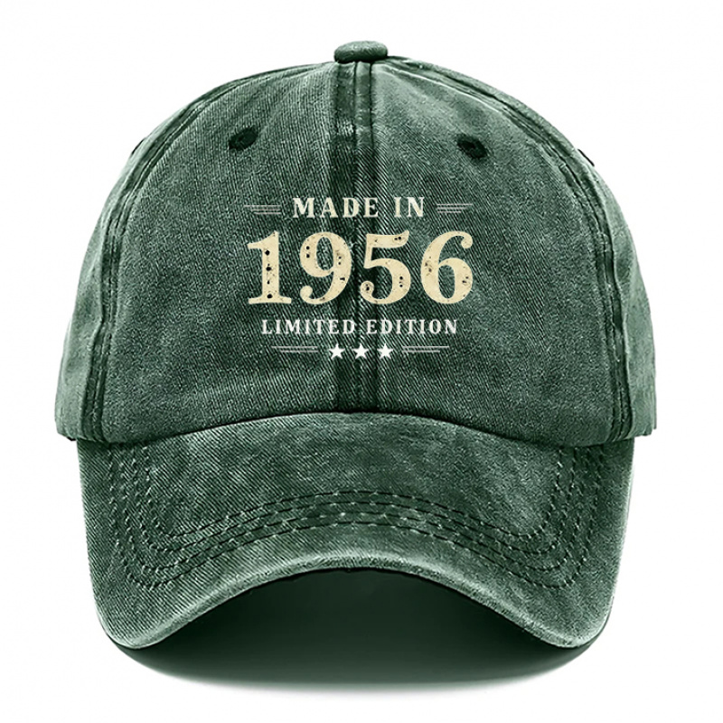 TEMU A Vintage-style 1956 Printed Hat, 's Outdoor Baseball Cap, A Women's Washed Cap, Breathable And Adjustable Dad Hat, Suitable For Outdoor