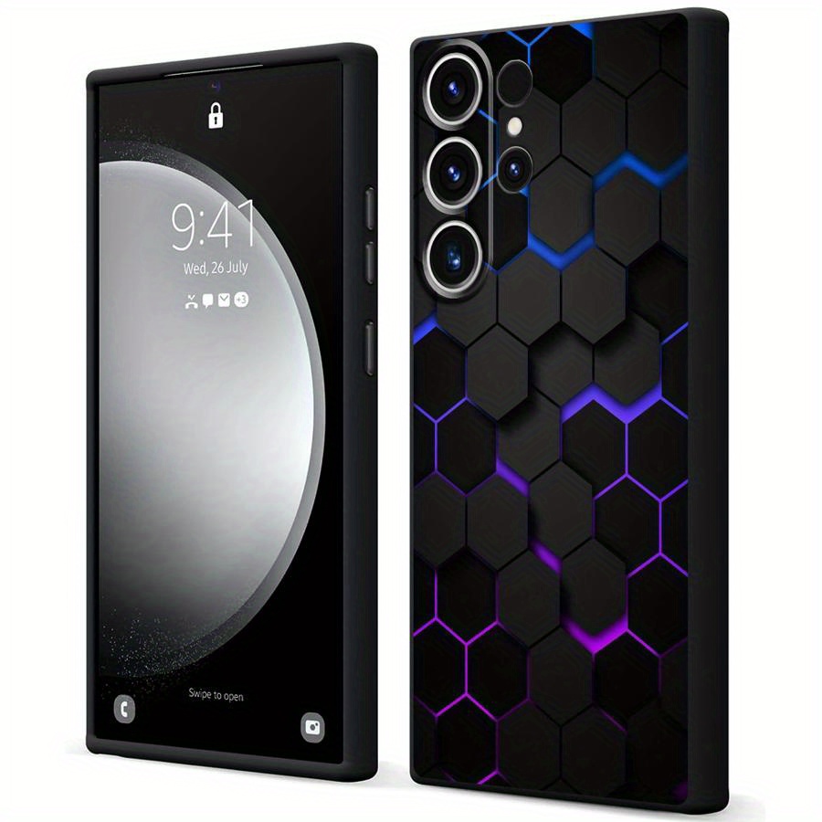 TEMU Funda de Teléfono con Cubierta de Bloques de Panal para for Samsung for Galaxy S20 S23 Note 20 Ultra S10 S9 Note10 9 S25 S22 Plus S24 S21 FE 5G