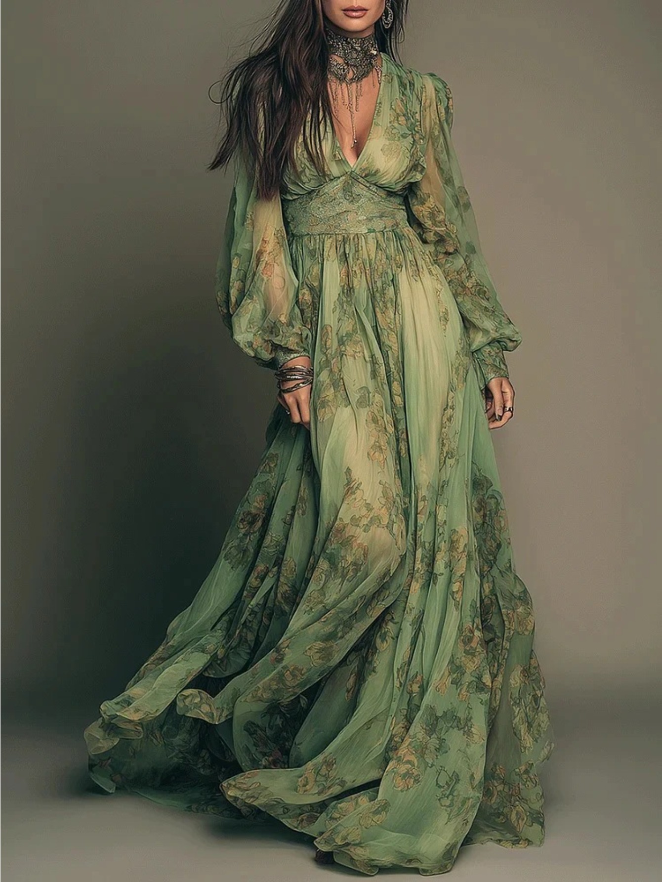 sage dress outfit sold on Temu United States
