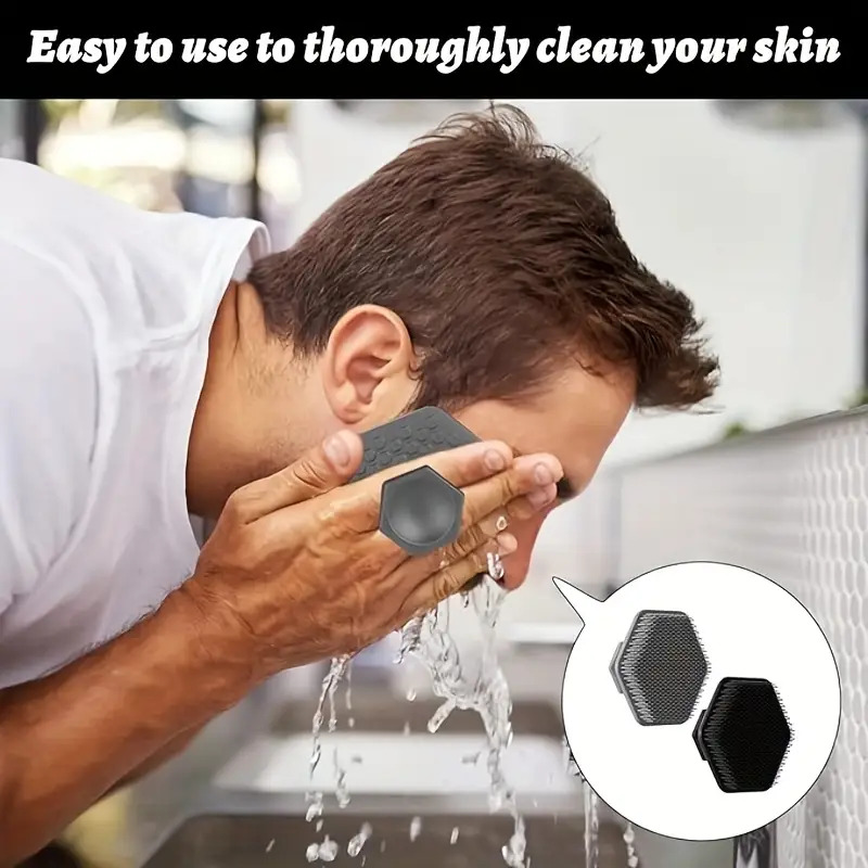 2 Silicone Facial Exfoliating Brushes, Deep Cleaning Massage Tools, Manual Cleaning Brushes