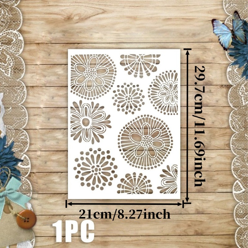 TEMU 1pc New Chrysanthemum Joy Painting Craft Template - A4 Size - Making, Wall Art, Furniture, Wood And Canvas Craft Template - Suitable For Crafts,