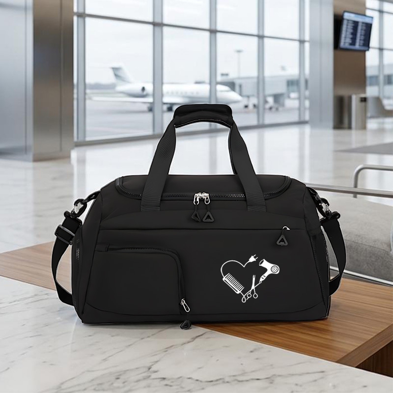 TEMU 1 pz Borsa a spalla stampata con strumenti per capelli da donna, borsa da viaggio per la , borsa tote da lavoro facile, scomparto indipendente