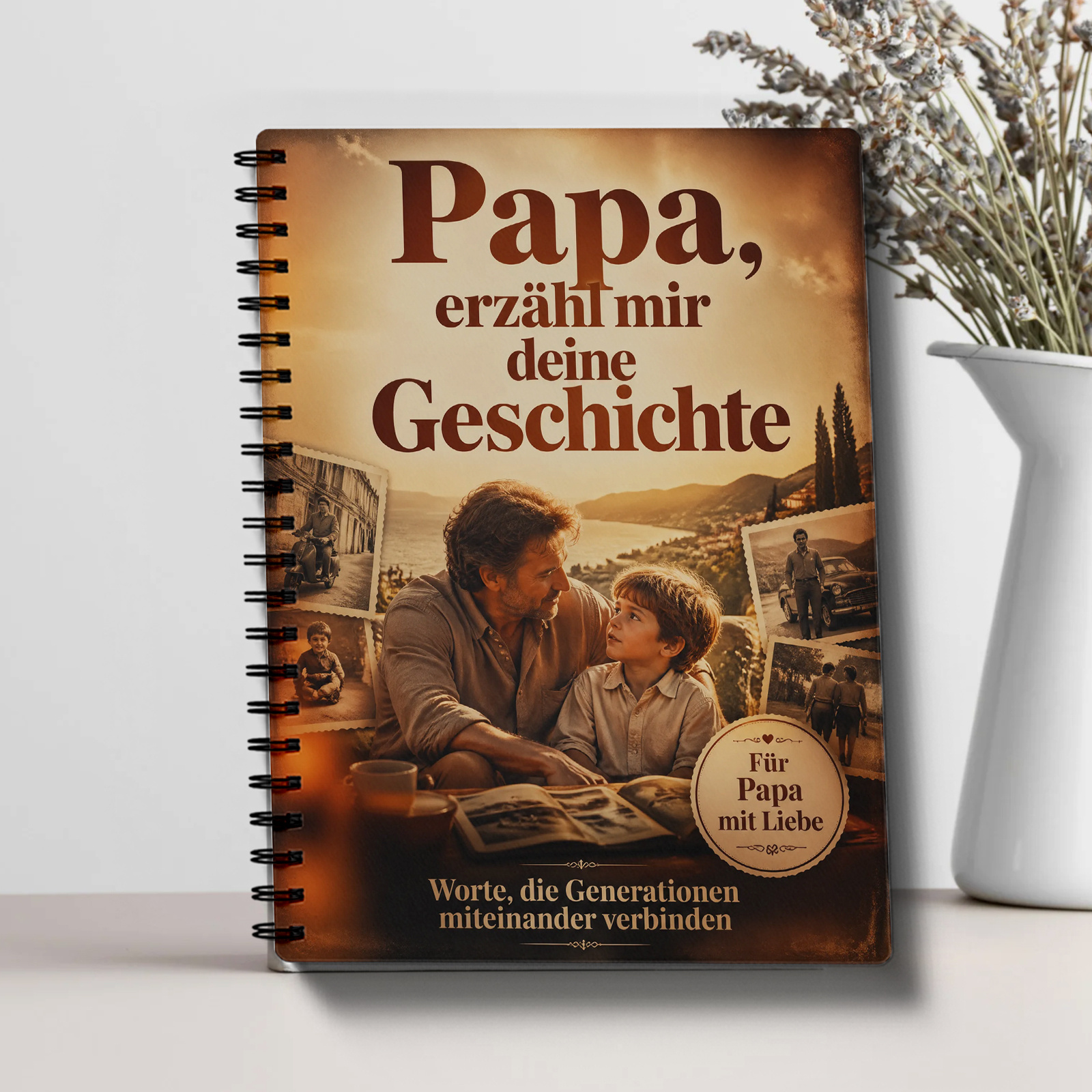 TEMU Deutsche Ausgabe | Papa, Erzähl mir deine Geschichte Notizbuch | Notizbuch zum Aufzeichnen von Kindheitserinnerungen, Familiengeschichte,