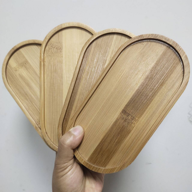TEMU Set /4 Vassoi Portaoggetti in Legno Eleganti, Progettati Appositamente per Articoli da Bagno, per Organizzare Shampoo e per Capelli Arricchire