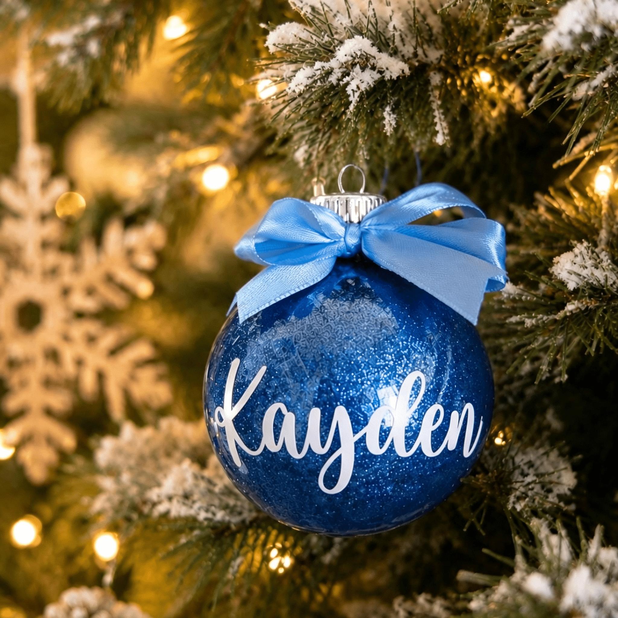 TEMU Custom Christmas Ball Ornaments Customizable Personalized Name Glitter Christmas Ball Christmas Tree Decoration Pendant Christmas Gift Family