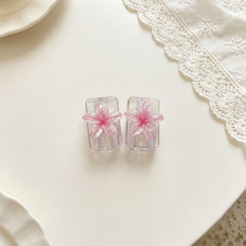 TEMU 2pcs 3d Cute Egg Flower Data Cable Protectors, Translucent Charging Cable Covers Anti-break, Resin Material, No Battery Required, Suitable For