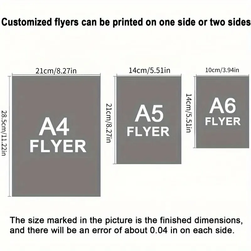 Custom Laminated Flyers in Multiple Sizes for Menus & Brochures
