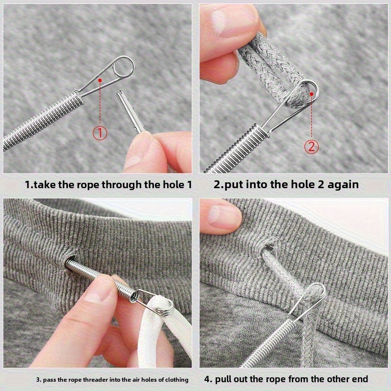 Effortless Threading Tool, Suitable for Various Needle And Thread Activities, Family Sewing Tool, Cord Garter, Flexible Threading Tool, Multi-Purpose Elastic Band Waist, Cord Webbing Auxiliary Device Spring Eye Threading Device