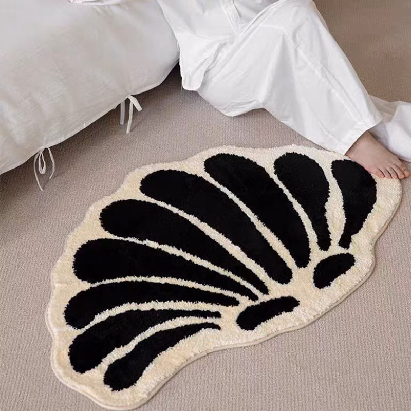 living room bedroom bed end special shaped light luxury bedside carpet bathroom home anti fall decorative small floor mat imitation cashmere tpr backing floor mat Product details 0