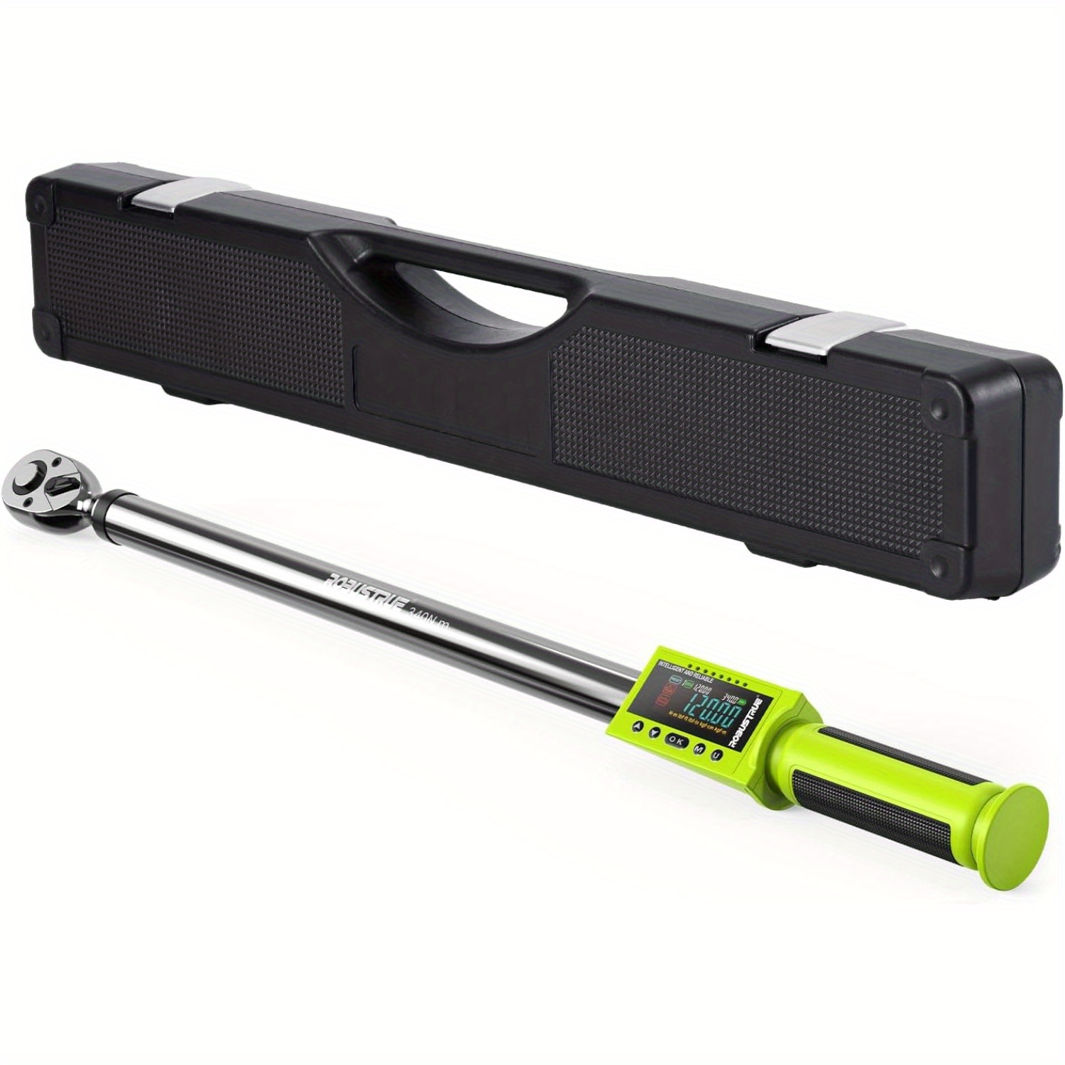 TEMU 1/2" Torque Wrench 17-340nm 12.5-250.8ft-lb ±2% - Electronic Torque Tester With Auto Alarm Function, Suitable For Automotive Repair And Industrial Use