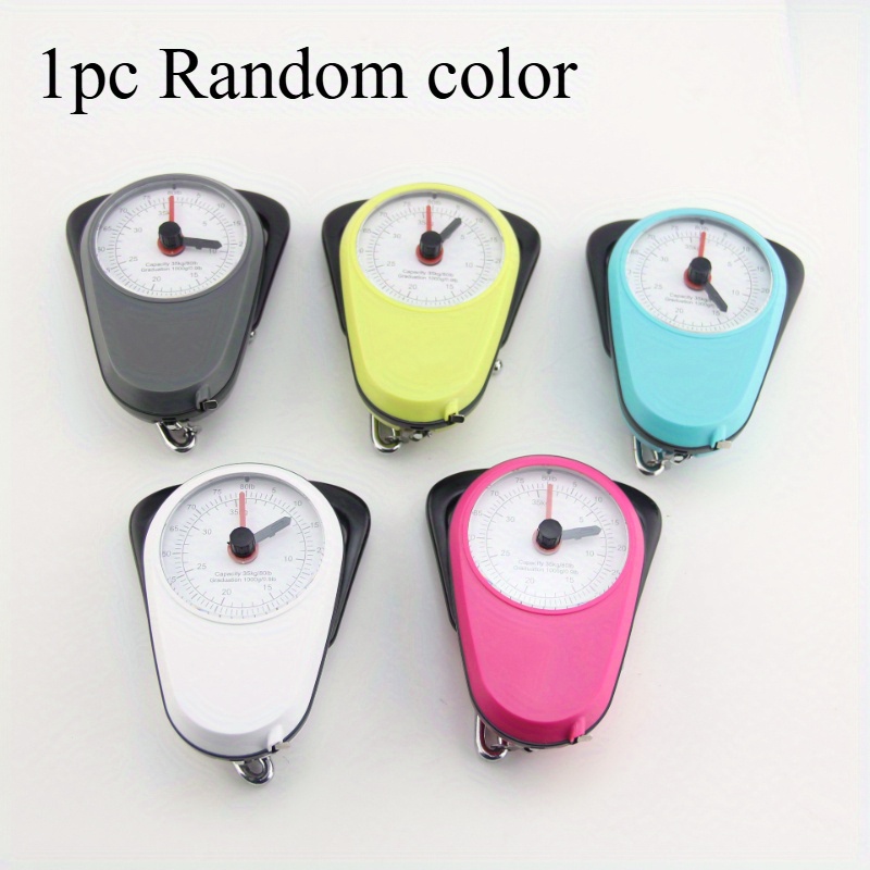 Image of 1pc Random Color Portable Scales, Mechanical Spring Scales, Luggage Scales, Nylon Handles, High Quality Hand Scales, Mechanical Spring Scales, Luggage Scales, Luggage Scales, Nylon Handles