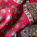 luxury 100 silk mens scarf red printed woven tie elegant accessory valentines day fathers day christmas
