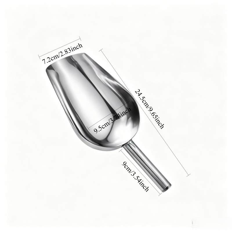 TEMU 3pcs Stainless Steel Scoop Set, Multi-functional Food Scoops, Flour, Candy, Coffee Beans, Cereals& Grains.