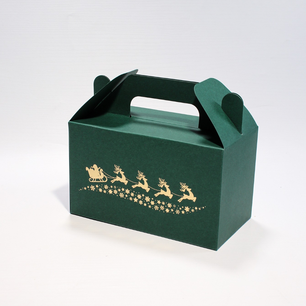 TEMU Lot de 10 boîtes cadeaux de Noël Starlight Sleigh Trail avec silhouette de métallisée - Mini élégantes avec , adaptées aux fêtes d'hiver,