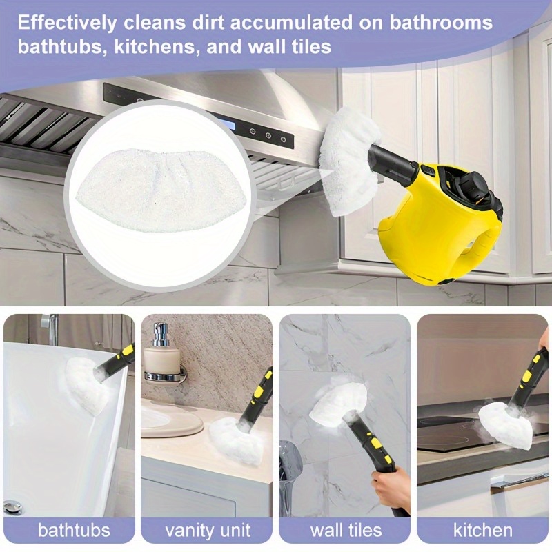 6pcs karcher compatible steam mop refills reusable cloth dust cleaning pads deep washable   no power needed for home kitchen floor care sc1 sc2 sc3 sc4 sc5 details 1