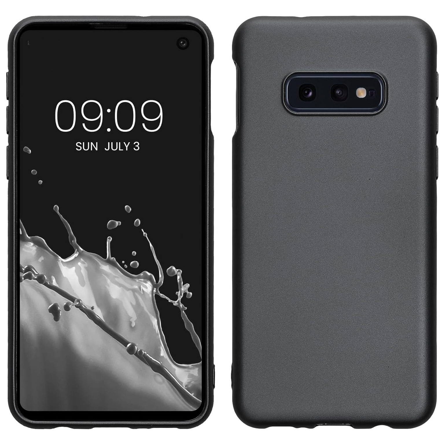 TEMU Coque de téléphone - pour Samsung Galaxy S10E, étroite, flexible, noire, mate, en silicone souple, protection