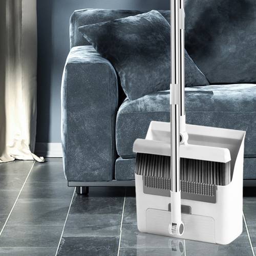 folding broom and dustpan set combination household broom water scraper non stick hair sweeping artifact broom trash shovel