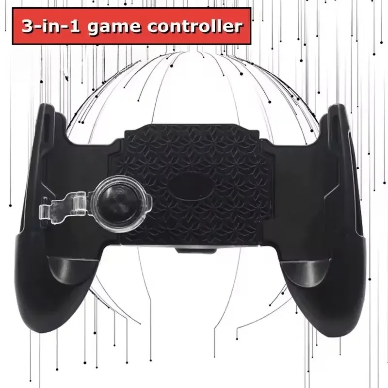 

1pc 3-in-1 Mobile Phone Gamepad Joystick Controller, Abs Material, Universal Phone Holder With Plastic Bracket For Aim Shooting Games, Compatible With Most Mobile Phone Models, Cooling Design