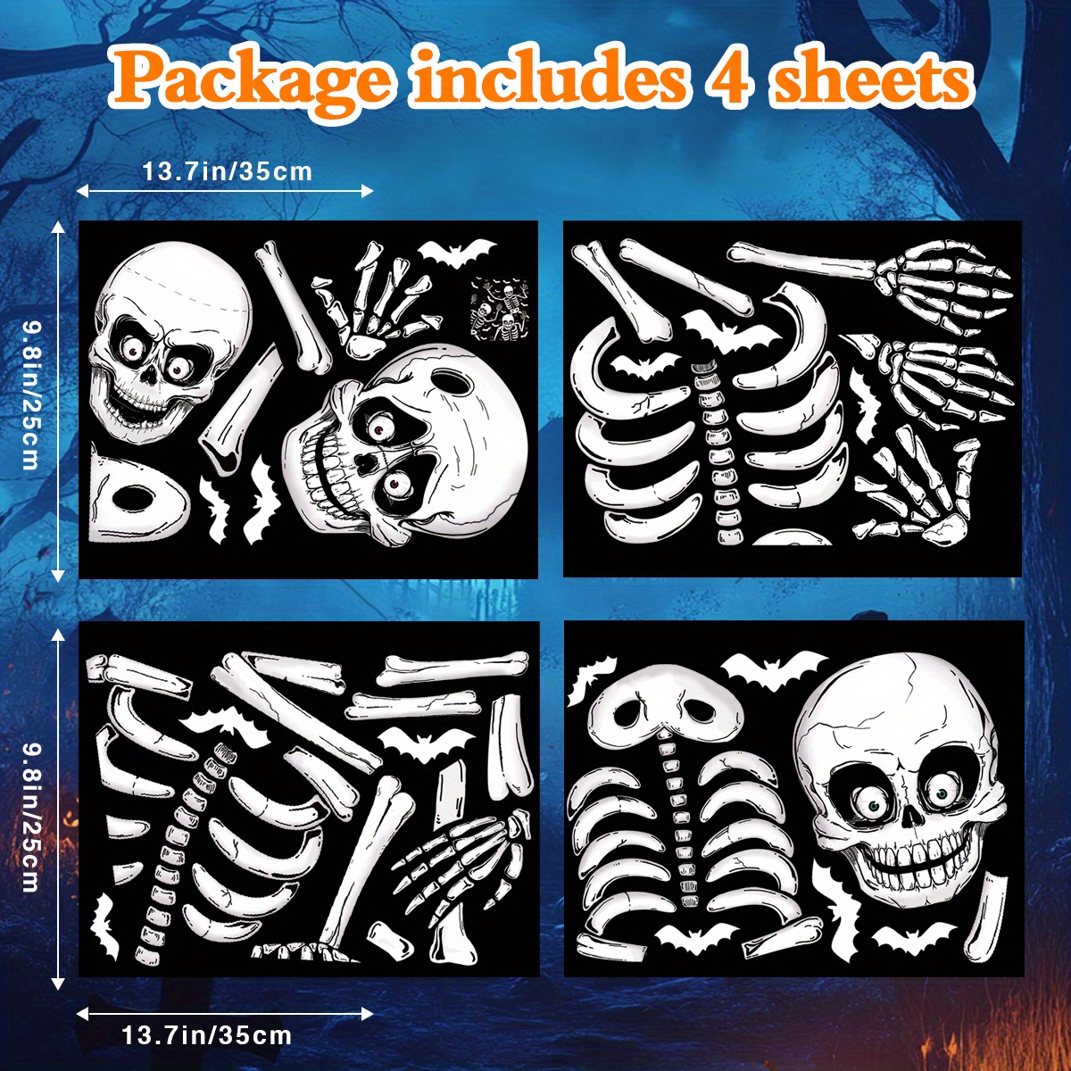 Of For Halloween Window Decals - Made From Pvc, Non-adhesive Static Stickers No Glue, Are Reusable, And Perfect For A Spooky Atmosphere At For Halloween Parties