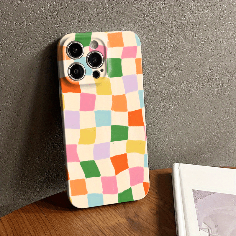 TEMU Phone Case - Adorable Cartoon Phone Case With Retro Film- Full-body Protection With Raised Bezel For Lens Safety Compatible For Iphone
