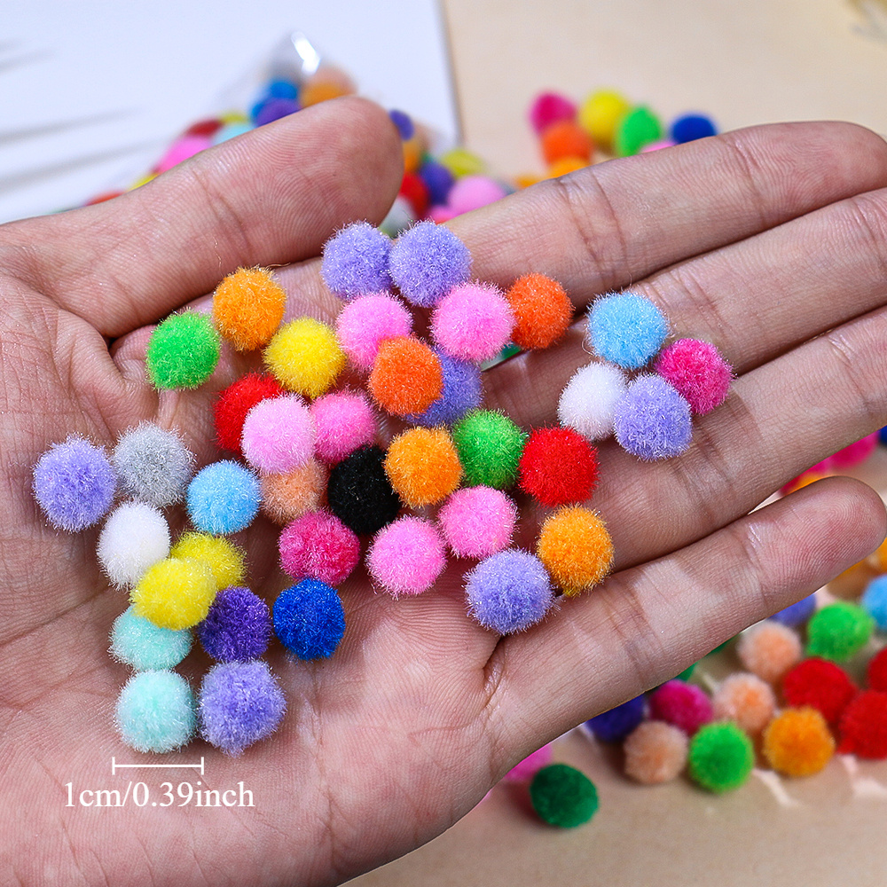100/400/1000/2000/4000pcs Pompoms for Crafts Making