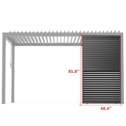 1 pack 9720 aluminum grille 1 3 of 13ft outdoor privacy screen with rust resistant powder coating no green plastic for pergola patio garden contemporary shade premium coating shade solution pergola owners
