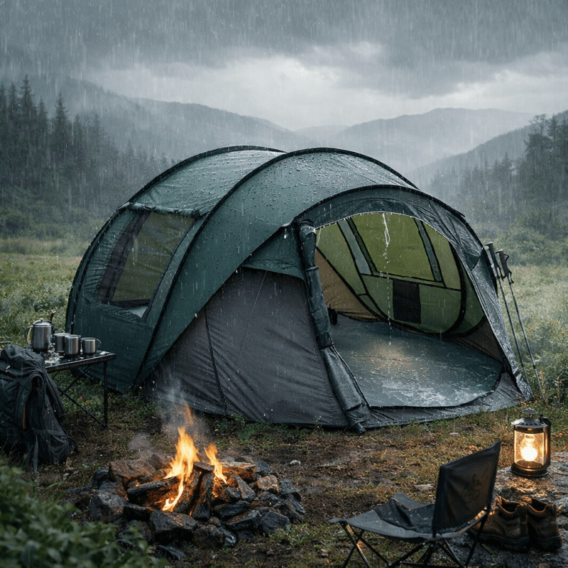 4-Person All-Season Instant -Up Tent with Quick Setup, Spacious Round Camping Tent Suitable for, Lightweight Portable Outdoor Shelter with Mesh Ventilation & Mosquito Proof for &, Durable for Car Camping, Picnics, Year-Round