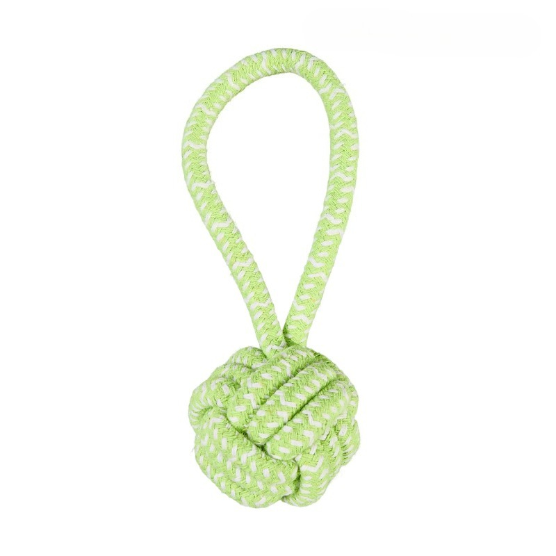 1pc Heavy-Duty Braided Rope Dog Chew Toy, Random Color Rope Ball with Textured Grip - Interlocked Rope Ball for Power Chewers, Teeth Cleaning And Training, Durable Molar - Suitable for Fetch