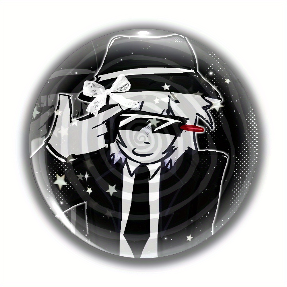 TEMU Latest, 1pc, Men's Fashion Brooch, Popular Anime Cartoon Unisex Badge/ Round Pin - Suitable For Clothing, Backpacks, Hats, Fashion Accessories ,