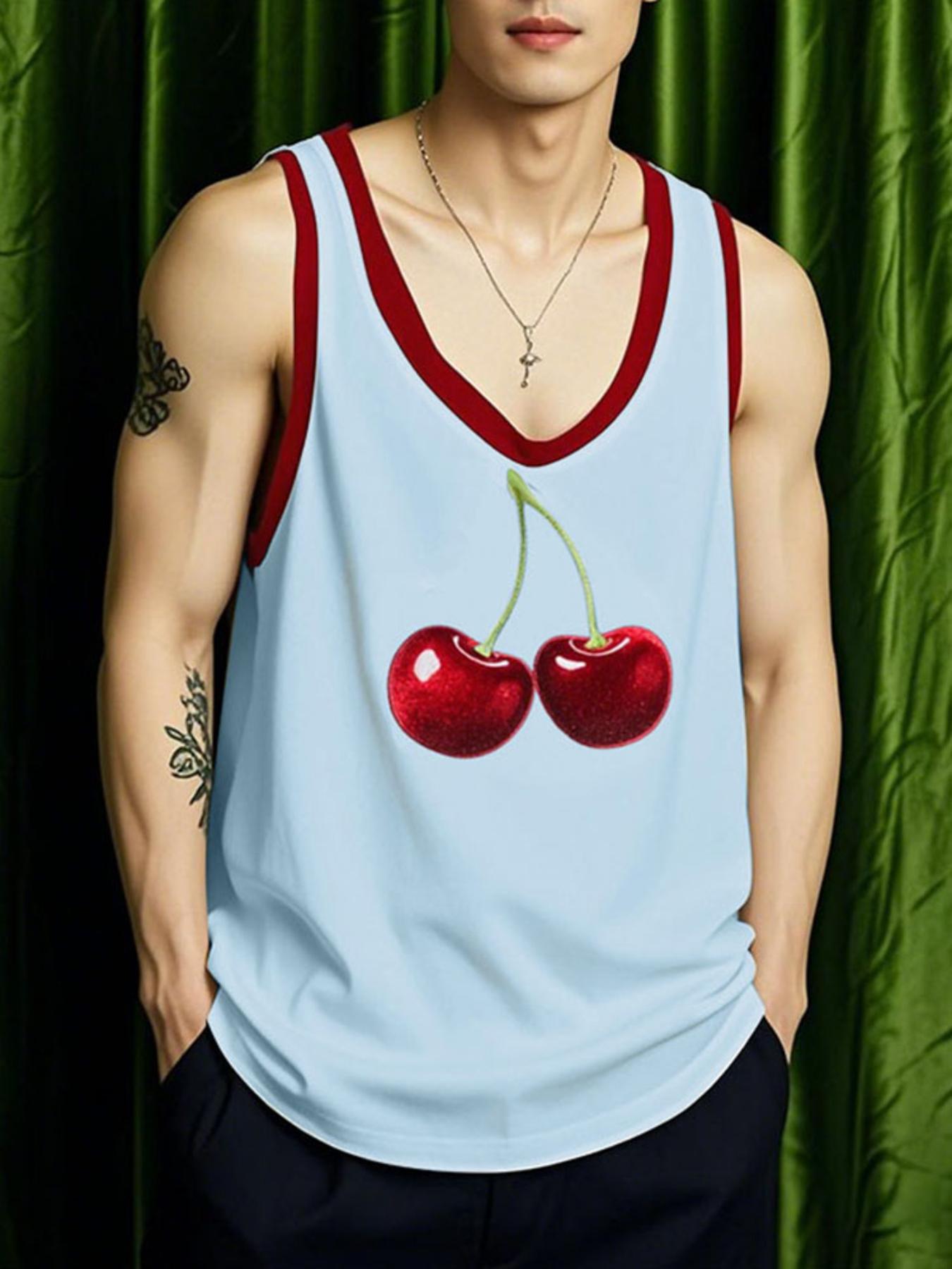 cherry tank top sold on Temu United States