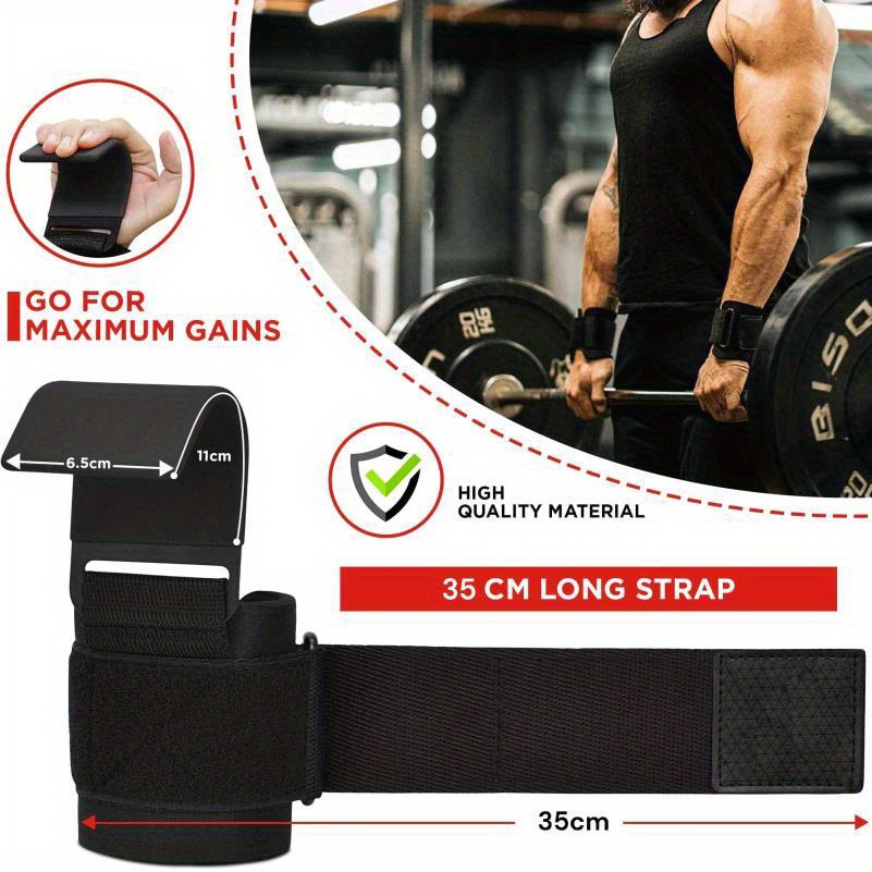 Powerlifting Wrist Support Straps with 2.54cm Red Grip Enhancement Area & 1.27cm Covered Steel Design - Ergonomic Black Straps for Heavy Deadlifts, Pull-Ups, Grip Strength Training - Durable Reinforced Fitness Accessories, Wrist Straps for Weightlifting, Highquality Stitching