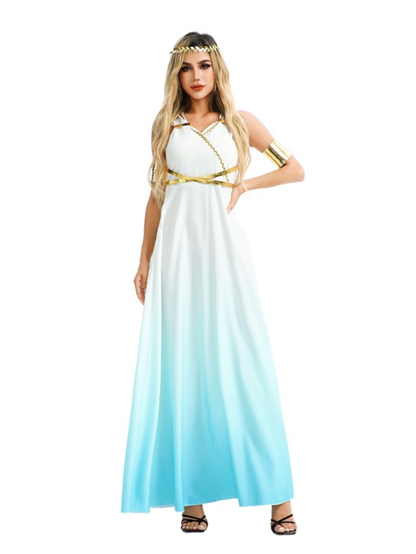 sachin and babi light blue dress Flowing Greek Dress  Florencia