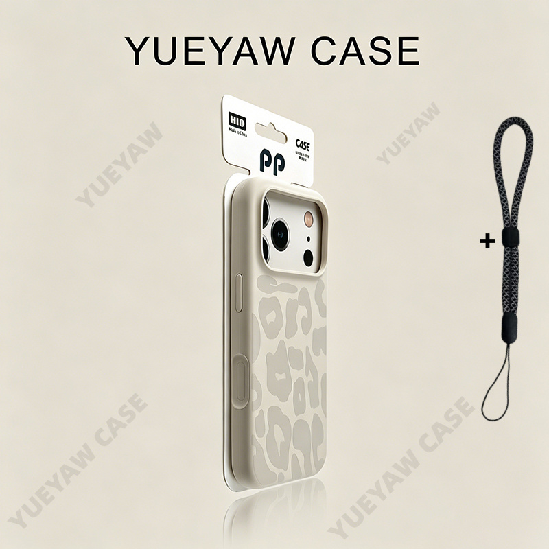 TEMU Phone Case - 2pcs Set (1pc Phone Case And 1pc Phone Lanyard) Leopard Print Phone Case, Women's Phone Case, Compatible With Iphone 18 Pro Max 17